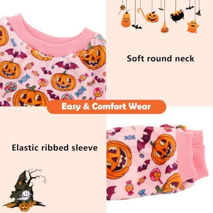 CuteBone Small Dogs Outfit Soft Puppy Onesies Pjs Halloween Dog Pajamas Pet Coat Cat Apparel Comfy Doggie Jumpsuit Bodysuit for All Seasons P351M - Image 3