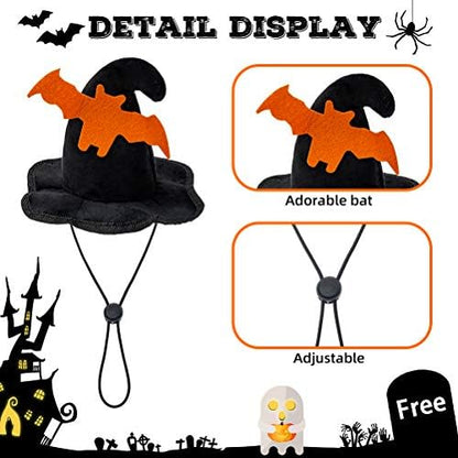 EXPAWLORER Dog Halloween Costumes,Dog Collar and Wizard's Bat Hat Set - Image 5
