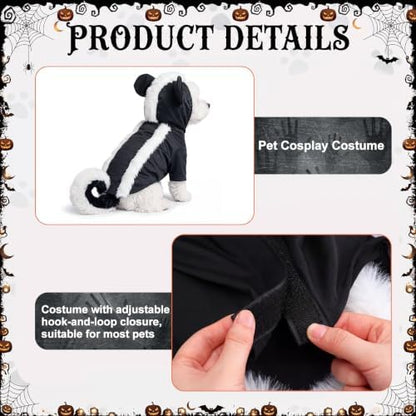 Dansydaisy 1 Set X-Large Dog Skunk Costume Halloween Pet Cosplay Costumes - Image 2