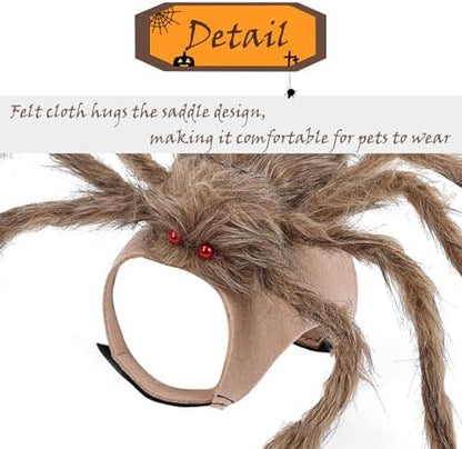 SEIS Halloween Dog Spider Costume, Funny Pet Dress Up Clothes, Brown,S - Image 3