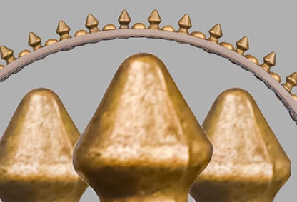 Spiked Dog Collar Soft Pu Leather Mushrooms Rivet Spike Studded Puppy Adjustable Pet Collars for Small Breeds (M, Grey2)