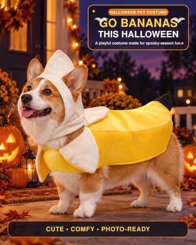 Banana Dog Costume - Funny Halloween Dog Costume, Fruit Shape Banana Cosplay Jumpsuit for Small Medium Large Dogs, Special Events Dog Clothes Outfits - Dress Your Dogs Like Bananas, XX-Large - Image 5