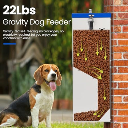 22lbs Gravity Dog Feeder - Automatic Dog Feeder Large Breed