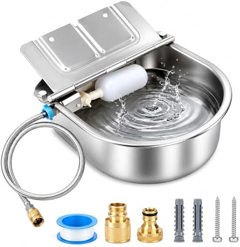 BWOGUE Automatic Water Dispenser for Dogs,1Gal Outdoor Automatic Water Bowl