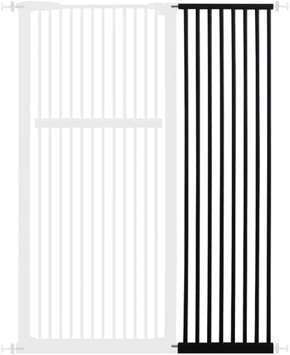 Lumizone Extra Tall Pet Gate 55.12" High Pressure Mounted 16.73" Wide Extension kit 1.37" Gap (Black, 55.12" H× 16.73" W, Extension)
