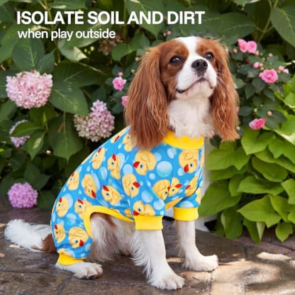 XPUDAC Dog Pajamas for Small Medium Dogs, Strechy Soft Dog Clothes for Dogs Girl Boy Pet Jumpsuit, Cat Onesie-L - Image 3