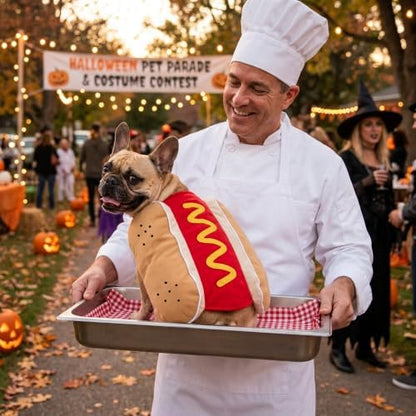 Hot Dog Costume for Dogs, Funny Hot Dog Dog Costume with Adjustable Fit, Cute Pet Halloween Costume for X-Large Dogs, Dog Costume for Halloween Party Cosplay - Image 7