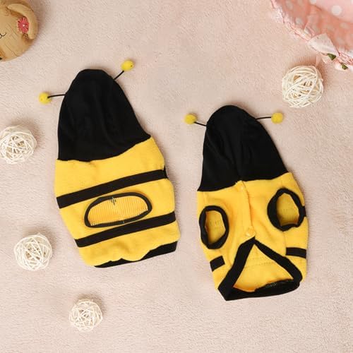 Dog Bee Costume Halloween Bumblebee Clothes Pet Hoodies Cosplay Costume - Image 6