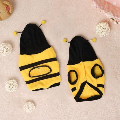 Dog Bee Costume Halloween Bumblebee Clothes Pet Hoodies Cosplay Costume - Image 6
