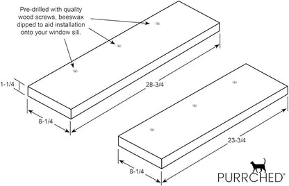 Purrched Cat Window Perch (24 Inch)