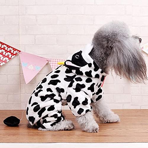Dog Cow Costume Dog Halloween Costume Milk Cow Style Jumpsuits Hoodie - Image 7