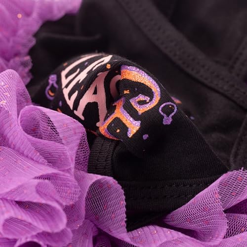 Fitwarm Witch Please Halloween Dog Tutu Dress, Funny Halloween Costumes for Small Girl Dogs, Pet Outfit, Black, Purple, XS - Image 6