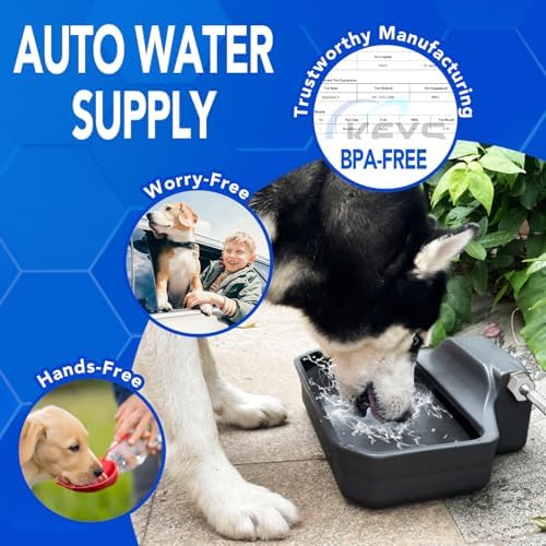 PETTEN Auto Fill Dog Water Bowl, Outdoor 1Gal/3.75L Automatic Dispenser