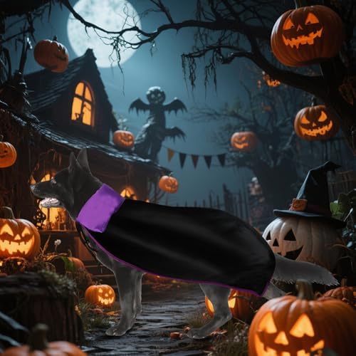 Rypet Halloween Dog Witch Costume Set Hat & Cape for Large X-Large Dogs, XL - Image 7