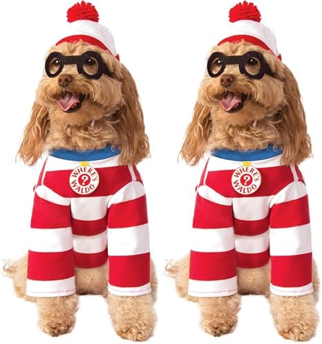 Rubie's Unisex Adult Where's Waldo Pet Costume, As Shown, XL US (Pack of 2) by Rubies