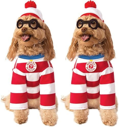 Rubie's Unisex Adult Where's Waldo Pet Costume, As Shown, XL US (Pack of 2) by Rubies