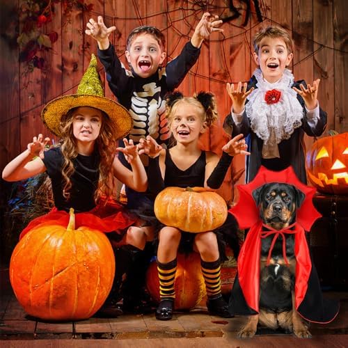 Halloween Dog Cat Costume Vampire Devil Cape for M or L Adjustable Cloak - Image 5