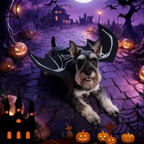 Dog Halloween Bat Wings Costume S，Pet Halloween Cosplay Apparel Small - Image 7