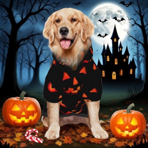 Halloween Ghost Dog Hoodie - Spooky Pet Cosplay Sweatshirt with Pocket, Comfortable Pullover Costume for Medium and Large Dogs - Image 6