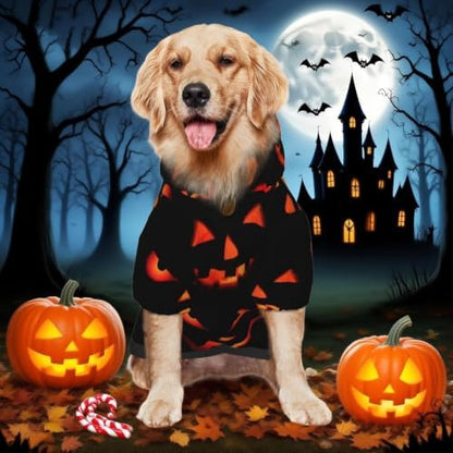 Halloween Ghost Dog Hoodie - Spooky Pet Cosplay Sweatshirt with Pocket, Comfortable Pullover Costume for Medium and Large Dogs - Image 6