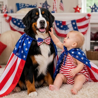 Halloween American Flag Cape Halloween Dog Costume for XLarge Pets - Image 3