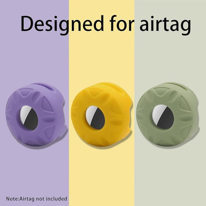 Airtag Cat Collar Breakaway, Safety Kitten Collar with Apple Airtag Holder, GPS Cat Collar with Bell, Lightweigh Tracker Cat Collars for Girl Boy Cats, Kittens and Puppies (Yellow Moon)