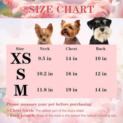 EXPAWLORER Dog Dress with Sleeve Ruffles, Floral Pet Dresses with Bow Tie for Small Meduim Dogs Puppy Cats Girl, Cute Princess Dog Dresses Skirt Clothes Outfits for Spring Summer, Green S - Image 2
