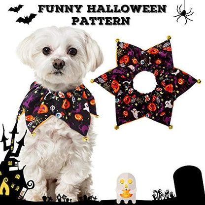 EXPAWLORER Dog Halloween Costumes,Dog Collar and Wizard's Bat Hat Set - Image 3
