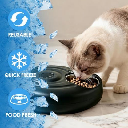 2 Pcs Replacement Ice Packs for 6 Meal Automatic Wet Food Cat Feeder