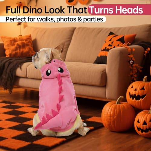 QBLEEV Dog Dinosaur Costume, Dog Halloween Costume with Hoodie - Image 4