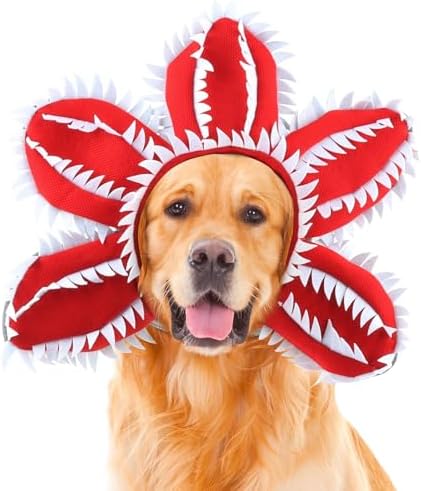 HOTUMN Halloween Pet Scary Flower Hat - Demon Costumes Funny Hat Headband Soft Monster Cosplay Outfit and Cute Dog Decoration for Large Dog by Hotumn