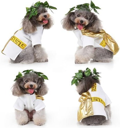 Roman Toga Dog Halloween Costumes, Pet Dog Costume Fashion Cosplay Clothes Dress Outfit for Small Medium Dogs Christmas Special Events Photo Props Dress up Accessories X-Large - Image 6
