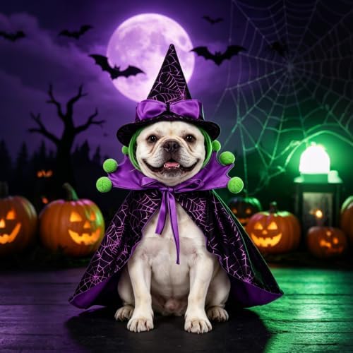 EXPAWLORER Halloween Witch Costume for Cat & Small Medium Dog - Image 7