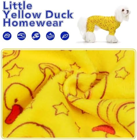 Paiaite Dog Pajamas Onesie: Comfortable Four-Legged Apparel for Small, Medium, & Large Dogs, Polyester Material for Comfort, Wrinkle Resistance, Moisture Wicking, Stretchiness Rotating Duck XL - Image 3