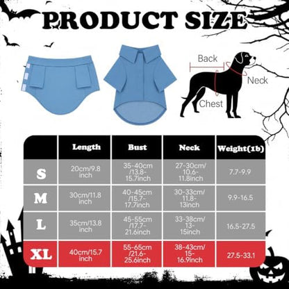Dansydaisy 4 Pcs Halloween Dog Costume, Puppy 80s Painter Artist Outfit, XL - Image 2
