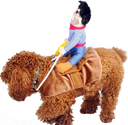 ISMARTEN Cowboy Rider Dog Costume for Dogs Outfit Knight Style with Hat Pet Costume for Halloween Day (Medium) by ISMARTEN