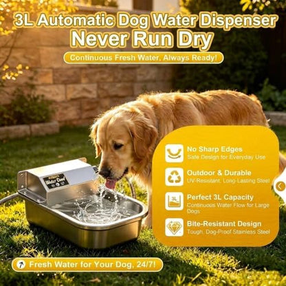 Automatic Self-Filling Dog Water Bowl,3L/101oz