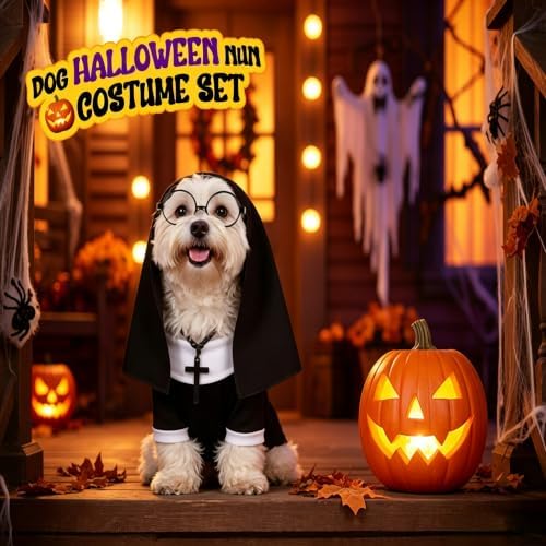 Cat Puppy Costume Priest Nun Outfit (Nun,Medium) - Image 5