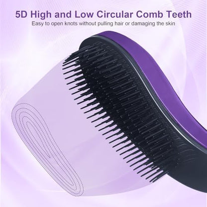 Small Dog Brush, Skin-friendly Soft Bristles (Dark Purple) - Image 4