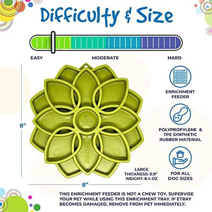 SodaPup Mandala eTray – Durable Slow Feeder Tray Made in USA from Non-Toxic, Pet-Safe, Food Safe Material for Mental Stimulation, Calming, Avoiding Overfeeding, Slow Eating, Healthy Digestion & More
