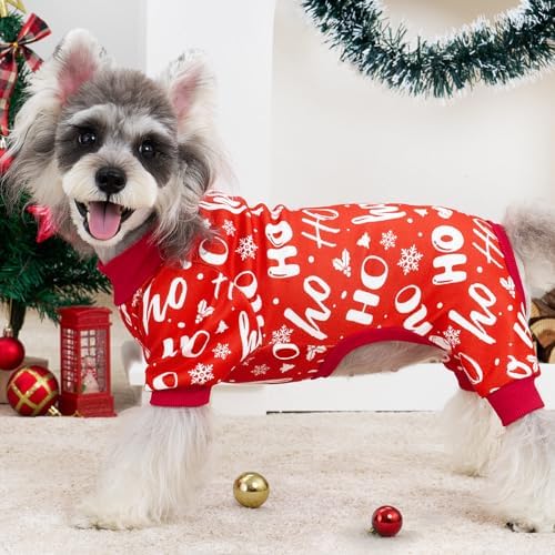 XPUDAC 4 Pack Christmas Dog Pajamas Comfy Dog Clothes for Small Medium Dogs Girl Boy Holiday Pet Outfit Puppy Onesie Cat Pjs Jammies, XS - Image 4