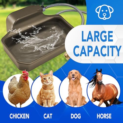 PETTEN Auto Fill Dog Water Bowl, Outdoor 1Gal/3.75L Automatic Dispenser