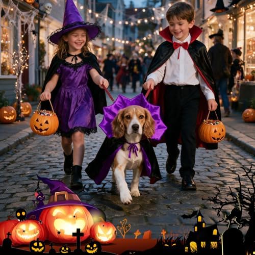 Vampire Cloak Dog Halloween Costumes for Medium Dogs Dog Devil Cape - Image 7