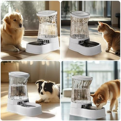 Automatic Dog Water Dispenser, Stainless Steel Bowls Feeder, 100% BPA-Free