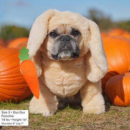 Pandaloon Dog Halloween Costume - As Seen on Shark Tank - Patented - Funny Costume with Arms for Small and Medium Dogs and Cats (Bunny, Size 1(13-14 in Height at TOP of Head,Girth<16 in)) - Image 3