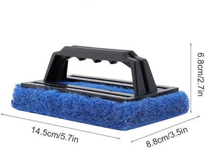 5.7inch Aquarium Scraper Plastic Brush No Dead Angles Design Glass Cleaner Tool with Ergonomic Handle for Fish Tank Maintenance