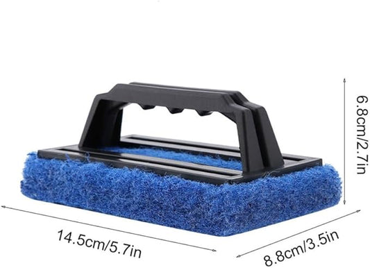 5.7inch Aquarium Scraper Plastic Brush No Dead Angles Design Glass Cleaner Tool with Ergonomic Handle for Fish Tank Maintenance