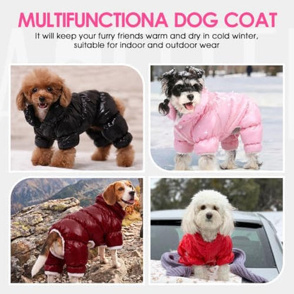 AOFITEE Dog Coat Waterproof Dog Jacket Fullbody Dogs Winter Coat Snowsuit - Image 6