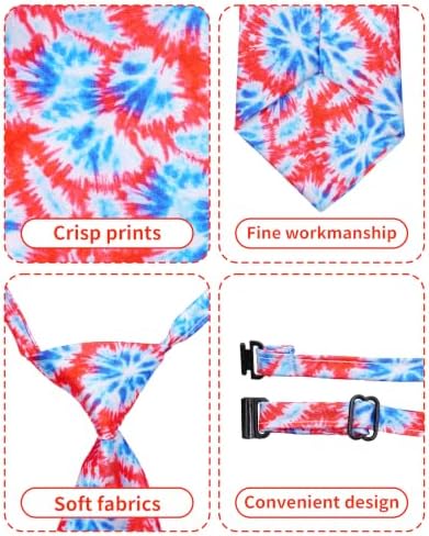 PET SHOW 10 Pack Tie Dye Dog Ties Neckties XL for Extra Large Dogs - Image 2