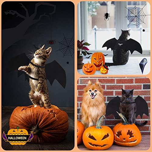 Vivifying Halloween Dog Bat Wings Costume with Pumpkin Bell, Small, Black - Image 4